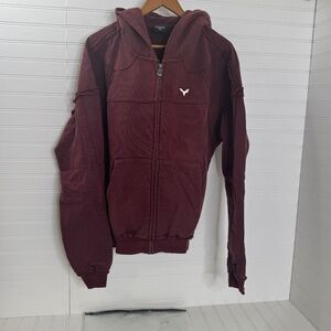NEW Ditch Biker Crimson Zip Up Hoodie Medium